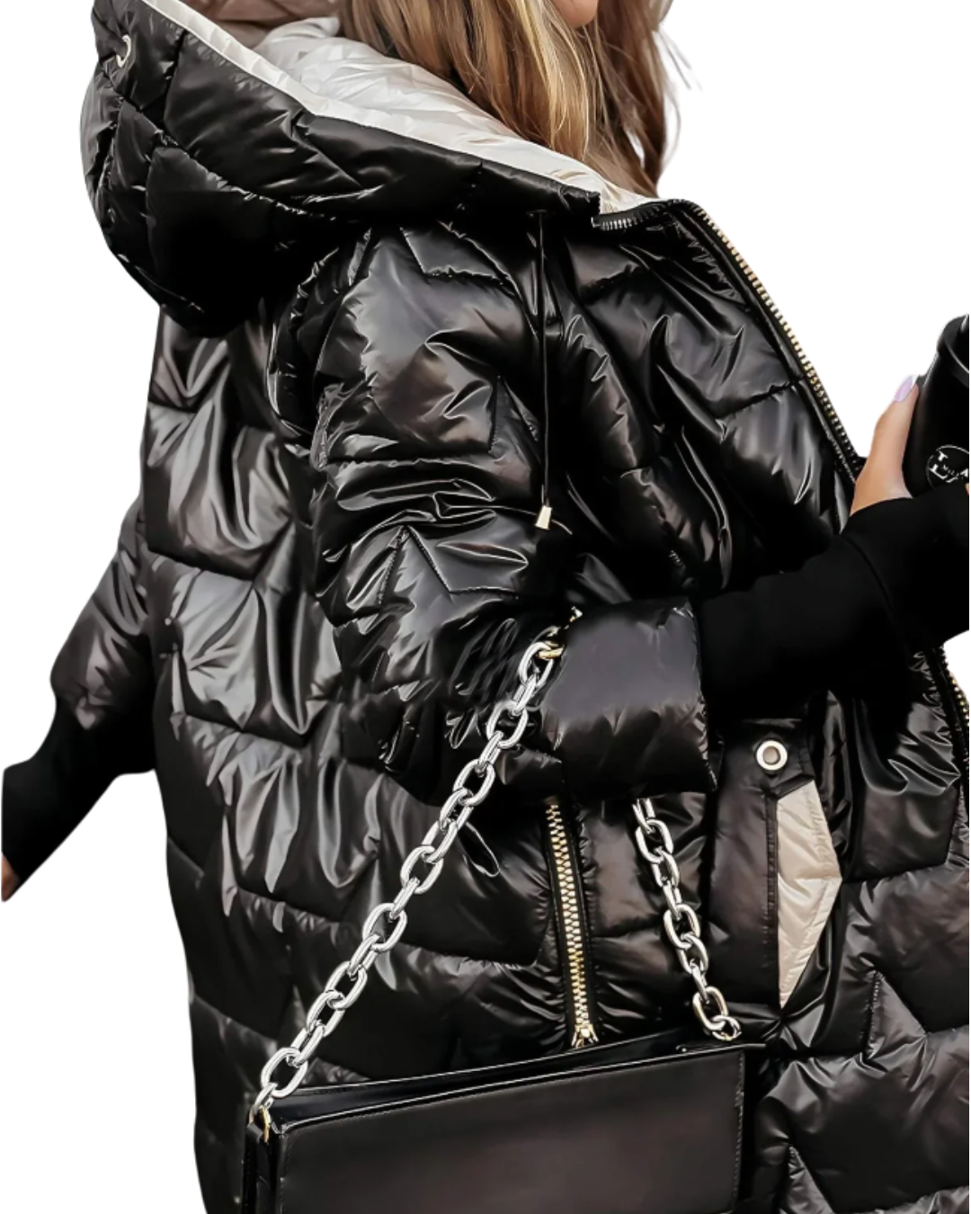 Eleganter Premium-Wintermantel mit Kapuze und Wattierung