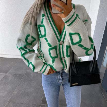 Strickcardigan mit V-Ausschnitt