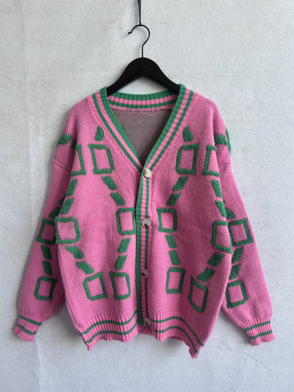 Strickcardigan mit V-Ausschnitt